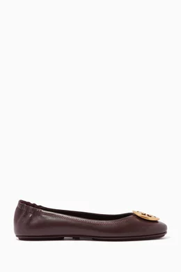Tory burch burgundy flats 2025