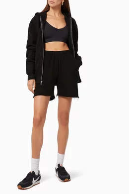 Buy Good American Black Raw Hem Sweat Shorts for Women in Kuwait