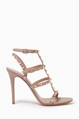 Valentino rockstud sandals nude clearance
