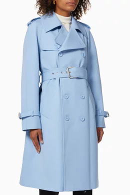 Michael kors blue trench coat top