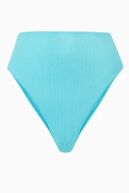 Anne Plissé Full Coverage Bikini Bottom - Aquamarine