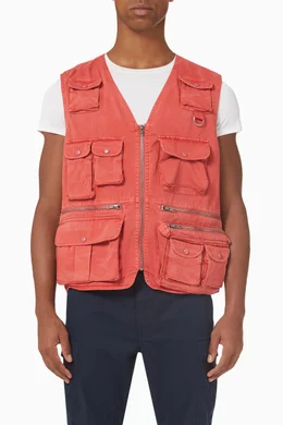Buy Polo Ralph Lauren Flap-pocket Outdoor Vest in Faded Cotton-twill for  MEN | Ounass Kuwait