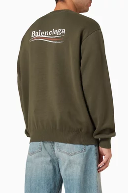 Balenciaga sweatshirt olive sales