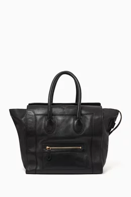Buy Celine Pre Loved Black Mini Luggage Tote Bag in Leather for