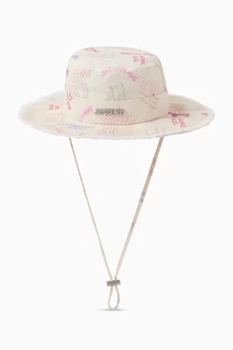 Le Bob Artichaut cotton canvas bucket hat in pink - Jacquemus