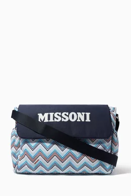 Buy Missoni White Zig zag Pattern Changing Bag for Baby Boys in