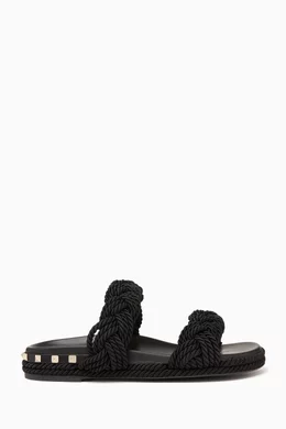 Valentino fur slides discount
