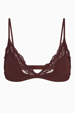 Buy SKIMS Brown Fits Everybody Lace Bralette for Women in Kuwait