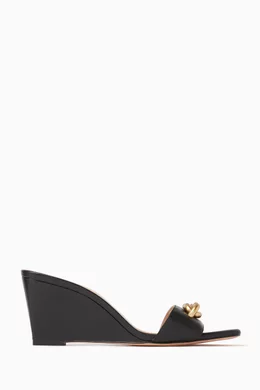Coach black cheap wedge sandals