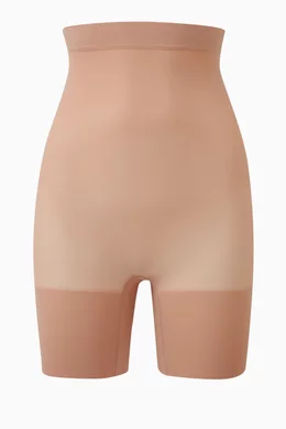 Buy SKIMS Brown Everyday Sculpt High-Waisted Mid Thigh Shorts for Women in  Kuwait