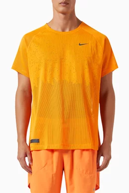 Buy Nike Running Orange Dri-FIT Running T-shirt for Men in Kuwait