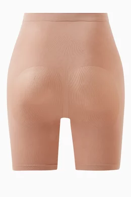 Buy SKIMS Brown Seamless Sculpt Mid-thigh Shorts for Women in Kuwait