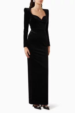Alex perry black velvet dress on sale