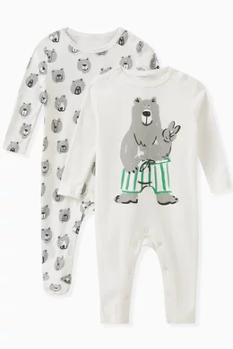Buy Stella McCartney Neutral Bear Pajamas Set of 2 for Baby Boys