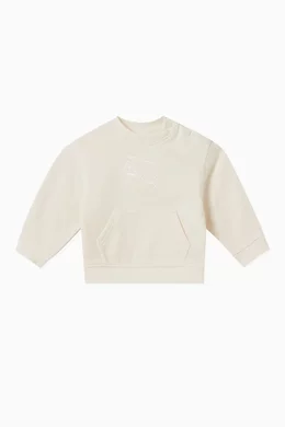 Burberry logo embroidered sweatshirt shop