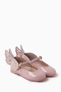Buy Sophia Webster Pink Heavenly Ballerina Flats in Leather for