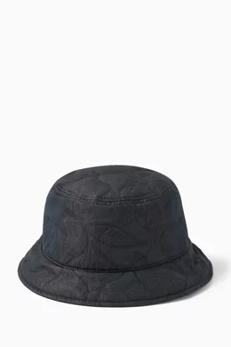 Black Patch Bucket Hat