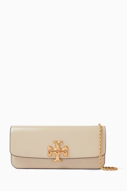Buy Tory Burch Neutral Eleanor Clutch Bag in Leather for Women in