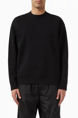Emporio armani embossed logo sweatshirt online