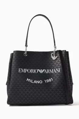 Emporio armani logo tote bag sales