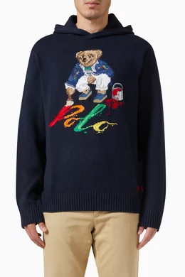 Polo bear store logo hoodie