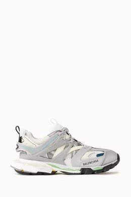 Buy Balenciaga Grey Track Sneakers in Polyurethane for Men in