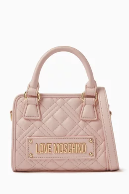 Love moschino top handle mini sale fur
