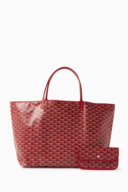 Buy Goyard Pre Loved Red Unused St. Louis GM Bag in Goyardine