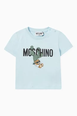 Moschino teddy logo print t shirt on sale