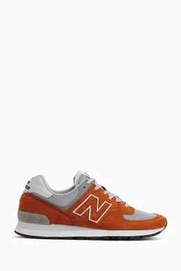 Buy New Balance Orange MADE in UK 576 Sneakers in Suede Mesh for