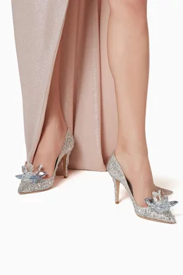 Buy Jimmy Choo Silver Alia Pumps with Swarovski Crystals for Women Online Ounass Kuwait