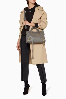 Buy Balenciaga Grey Grey Small Classic Metallic Edge City Tote Bag
