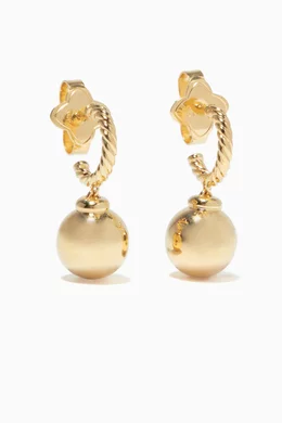 Buy David Yurman Yellow Gold Solari Hoop Earrings for Women Online