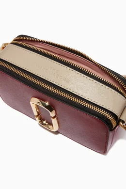 Buy Marc Jacobs Burgundy Small Snapshot Camera Bag in Saffiano