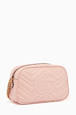 Buy Gucci Pink Pastel-Pink GG Marmont Cross-Body Bag for Women