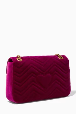 Gucci marmont fuchsia velvet online