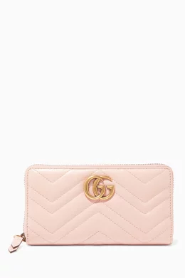 Buy Gucci Pink Pastel-Pink GG Marmont Wallet for Women Online