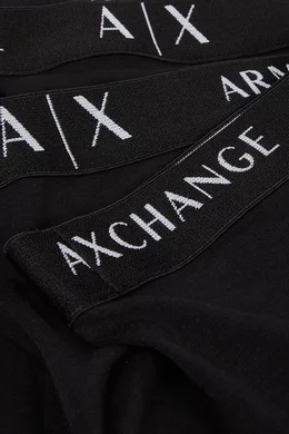 Buy Armani Exchange Black Logo Boxer Briefs, Set of for Men