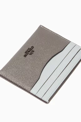 Buy Coach Grey Heather-Grey Colour-Block Card Case for Women