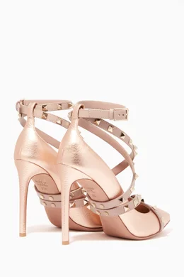Buy Valentino Garavani Gold Rose-Gold Metallic Rockstud Studwrap