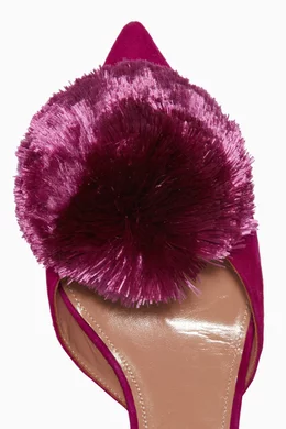 Buy Aquazzura Purple Iris Powder Puff Suede Pumps for Women Online