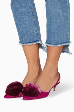 Puff Heels Aquazzura Powder Puff Pink Buy Aquazzura Purple Iris
