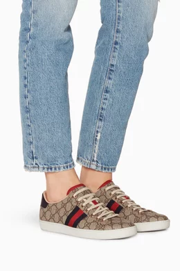 ace gg supreme gucci beige sneakers