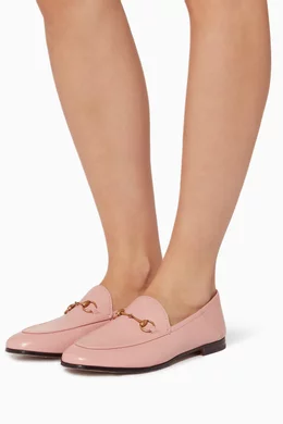 Buy Gucci Pink Light Pink Brixton Leather Loafers for Women Online Ounass Kuwait