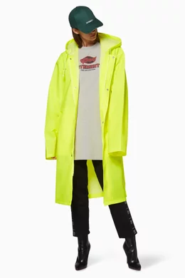 Buy Vetements Yellow Neon Yellow Logo Raincoat for Women Online Ounass Kuwait