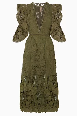 Buy Keepsake The Label Green Sage Frameless Midi Dress for Women