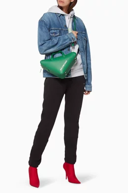 Balenciaga triangle bag green hot sale