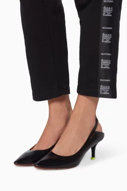 Buy Vetements Black Black Babouche Slingback Leather Pumps for Women Online Ounass Kuwait