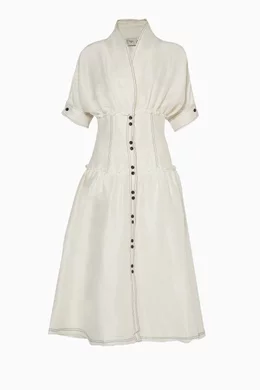 Buy Aje White Ivory Isotoma Corset Dress for Women Online Ounass Kuwait
