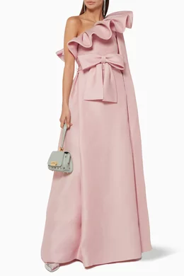 Valentino pink ruffle dress best sale